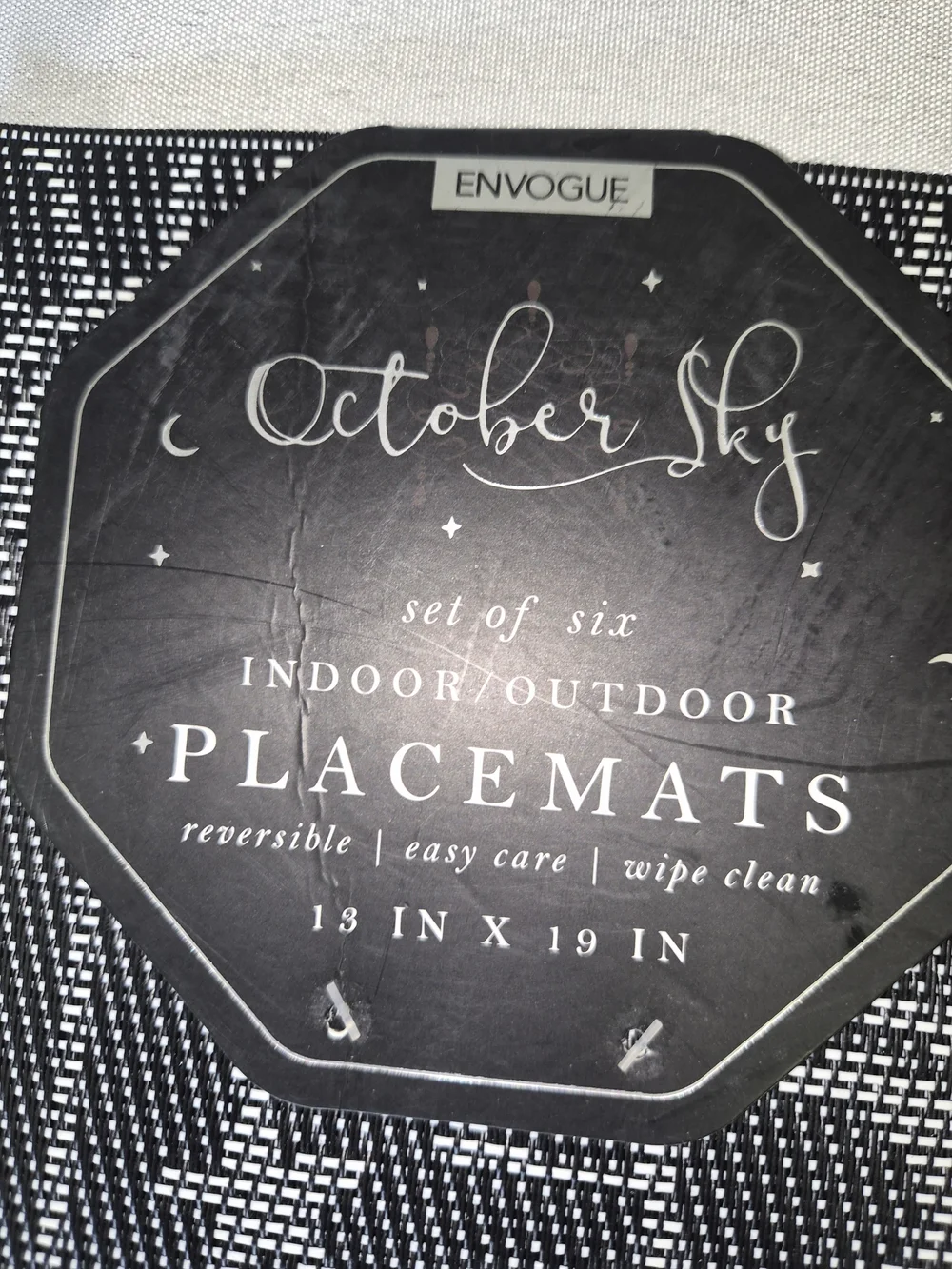Envogue Black Sun & Star Placemat Set